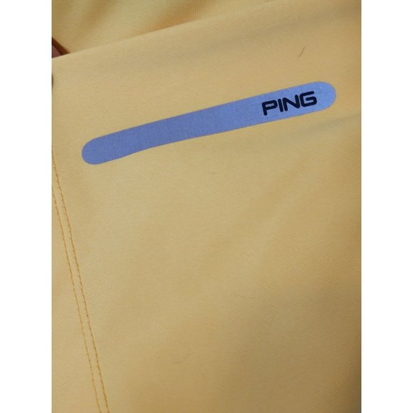 Ping Golf Polo Shirt Men's Size Large Yellow Short Sleeve - Picture 5 of 8